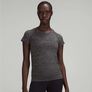 New no tags Lululemon Swiftly Short Sleeve Shirt We Are From Space Graphite Grey